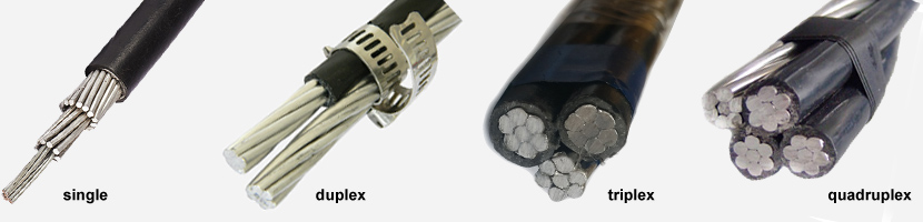 aluminum service drop cable